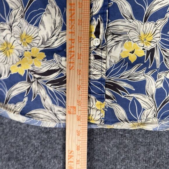 Denim & Supply Ralph Lauren Shirt Men M Blue Floral Button Up Short Sleeve Adult - Picture 6 of 6